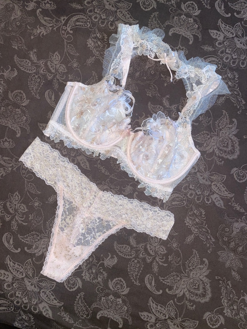 For Love & Lemons  Mae Bra/&  VS Thong -NEW 38D/38DD/XL